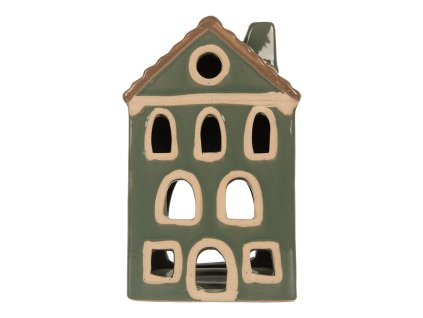 Dekorativní domeček na čajovou svíčku Clayre & Eef 6CE2309 9x8x15 cm
