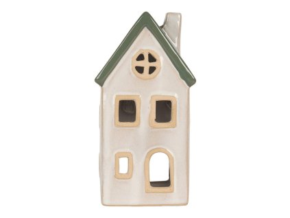 Dekorativní domeček na čajovou svíčku Clayre & Eef 6CE2311 9x8x18 cm