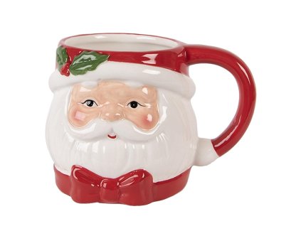 Keramický hrnek SANTA CLAUS Clayre & Eef 6CEMU0211 13x10x9 cm / 300 ml