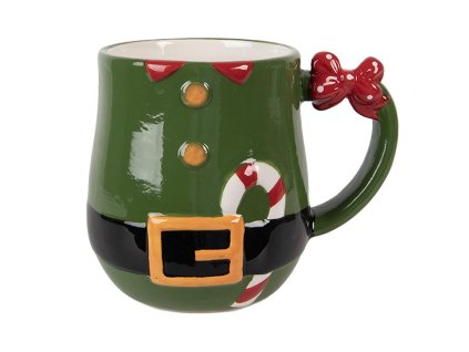 Keramický hrnek SANTA CLAUS Clayre & Eef 6CEMU0220 13x9x10 cm / 400 ml