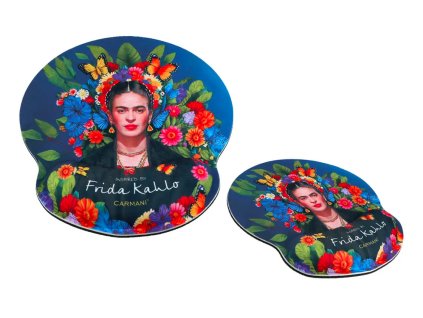 Carmani - Počítačová podložka pod myš s polštářkem na zápěstí F. Kahlo II - 22x25 cm