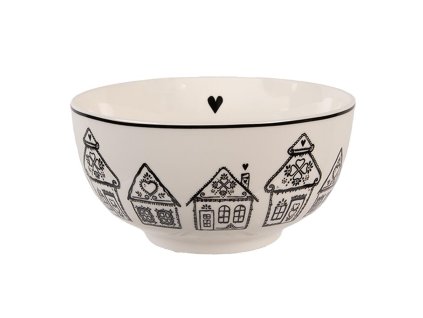 Porcelánová miska GINGERBREAD BLISS Clayre & Eef GBBBO Ø 14x7 cm / 500 ml