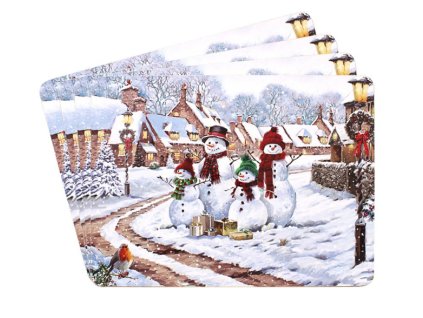 Leonardo - Korkové prostírání Snowmen 4 ks - 30*22 cm