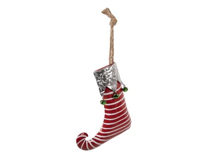Dekorativní vánoční punčocha Clayre & Eef 6Y5927 21x4x26 cm