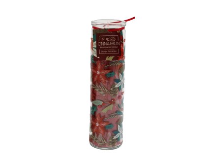 SIL - Svíčka vánoční hvězda s vůní skořice červený podklad - 450 g