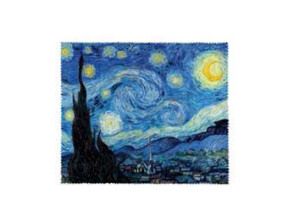 Plu - Čistící hadřík na brýle Vincent van Gogh Hvězdná noc - 15x18 cm