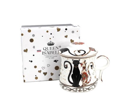 Hrnek se sítkem a víčkem 380 ml "Cats in Paris"