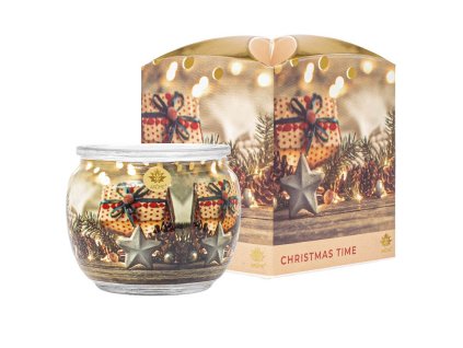 Svíčka ve skle a flower boxu Cranberry & Clove vůně brusinky a hřebíčku - 90g