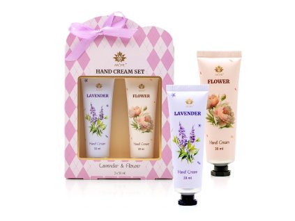 Dárková sada krémy na ruce  levandule a květiny - 2 x 30 ml