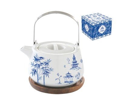 Konvička se dřevěnou podložkou 750 ml - Easy Life - Pagoda