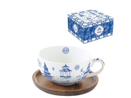 Šálek se dřevěným podšálkem 200 ml - Easy Life - Pagoda