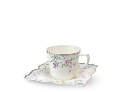Šálek s podšálkem 220 ml z kostního porcelánu