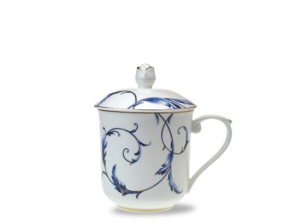 Hrnek se sítkem a víčkem 350 ml z kostního porcelánu