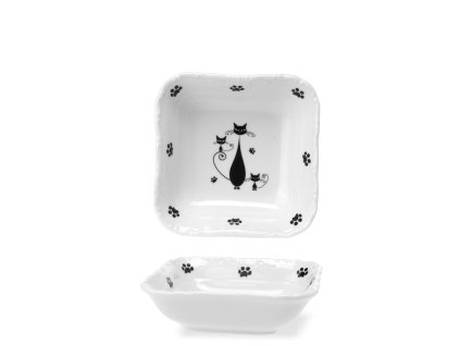 Miska čtyřhranná 13 cm Verona - Black Cats