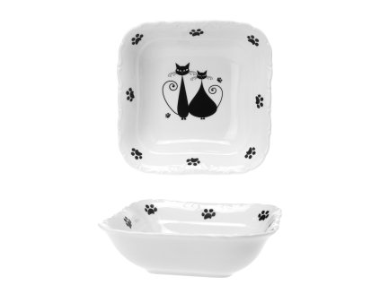 Mísa čtyřhranná 19 cm Verona - Black Cats