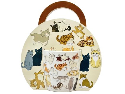 Porcelánové hrnky v přebalu Kočky 6 ks - 300 ml