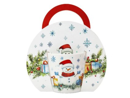 Porcelánové hrnky v přebalu Sněhulák 6 ks - 300 ml