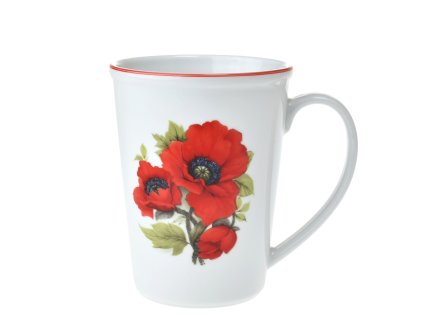 Hrnek Erin 420 ml vlčí mák s červenou linkou