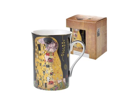 Hrnek 280 ml Gustav Klimt "Polibek" dark