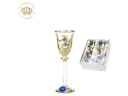 Kalíšky 60 ml likérky Angela vysoký smalt mat - sada 2 ks