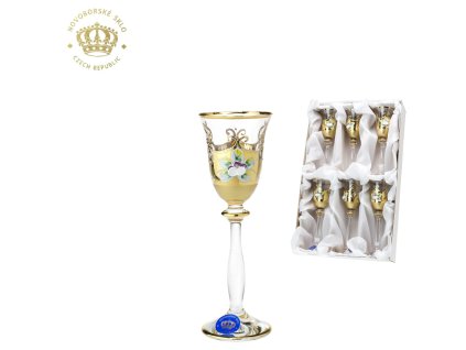 Kalíšky 60 ml likérky Angela vysoký smalt mat - sada 6 ks