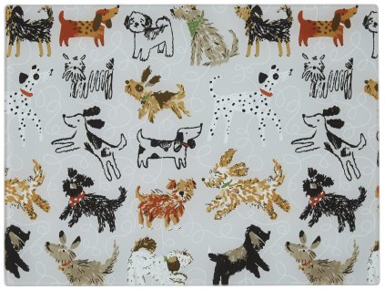 UW - Skleněné krájecí prkénko Dog Days - 40 x 30 cm