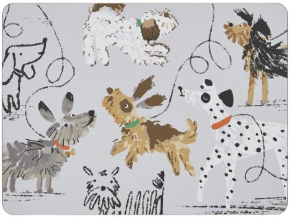 UW - Korkové prostírání Dog Days 4 ks - 21,5 x 29 cm