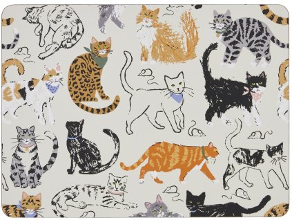 UW - Korkové prostírání Feline Friends 4 ks - 21,5 x 29 cm