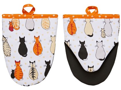 UW - Pár malých kuchyňských rukavic Cats In Waiting