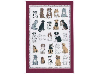 UW - Kuchyňská utěrka Dogs Galore Red