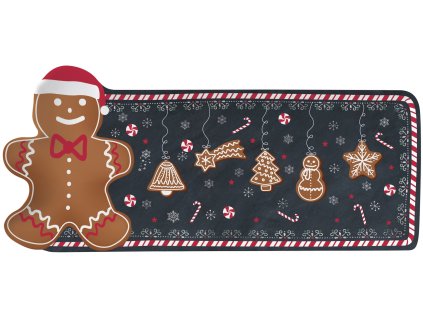 Easy Life - Porcelánový servírovací tác Gingerbread - 36 × 16 cm