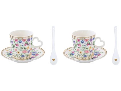 Easy Life - Porcelánové šálky a podšálky Mon Amour 2 ks - 100 ml