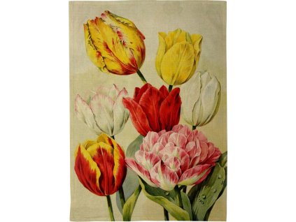 Sköna Ting - Kuchyňská utěrka Yellow Spring Flowers - 50×70 cm