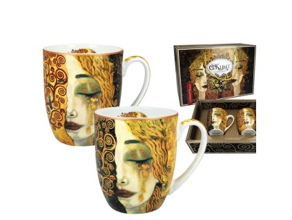 Hrnek 450 ml ve stylu Gustava Klimta - Zlaté slzy - sada 2 ks