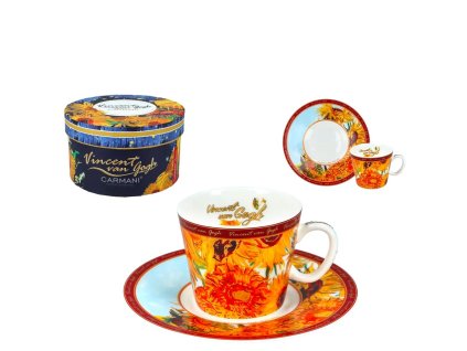 Šálek s podšálkem na espresso 100 ml - Vincent van Gogh - Slunečnice