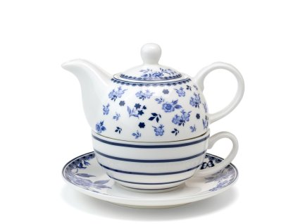 Konvička se šálkem na čaj Tea for One - Magnoble blue - 400 ml