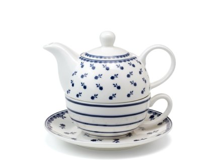 Konvička se šálkem na čaj Tea for One - Magnoble blue - 400 ml