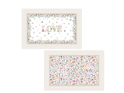 Prostírání 45 x 30 cm z kvalitního plastu - Kvetoucí láska