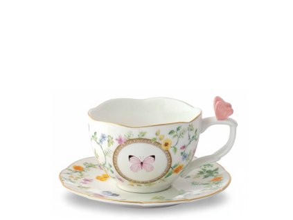 Šálek s podšálkem 240 ml - Easy Life - Tančící motýlci