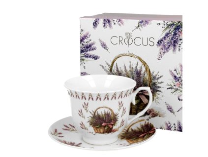 Šálek s podšálkem 250 ml - Levandule