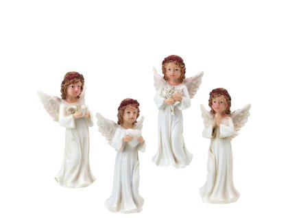 Anděl 8,3 cm colour - souprava 4 druhů