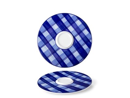 Podšálek 17 cm Indigo ruční malba