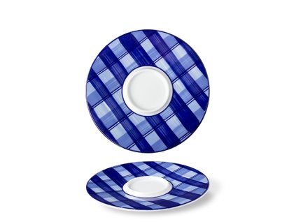 Podšálek 17 cm Indigo ruční malba