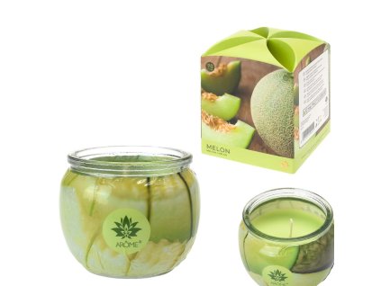 Vonná svíčka 90 g ve skle - Melon (vůně melounu)