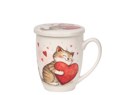 Hrnek na bylinky 350 ml - Kotě s velkým srdcem