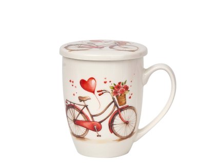 Hrnek na bylinky 350 ml - Láska na kole