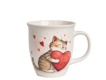 Hrnek 600 ml - Kotě s velkým srdcem