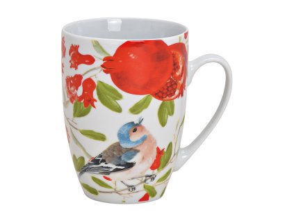 GW - Porcelánový hrnek s ptáčkem BIRD FLOWER - 395 ml