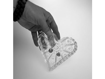 Miska srdce 14 cm - bohatý brus 500PK