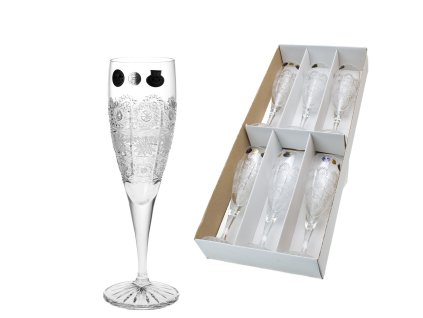 Sklenice 180 ml flétny bohatý brus 500PK - sada 6 ks